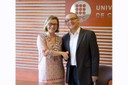 Lourdes Reig s'ha incorporat a l'equip com a vicerectora de Relacions Interncionals. A la foto, juntament amb el rector Enric Fossas.