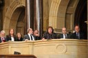 Els representats de l'àmbit científic i acadèmic van escoltar la declaració a la llotja del Parlament