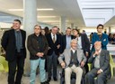 D'esquerra a dreta: Jordi Ros, Jordi Coca, Rafael Moneo, P.J. Ravetllat, Beth Galí, Maria Bohigas, Oriol Bohigas i Eduardo Mangada.