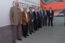 Foto de grup dels representants de la UPC i de SEAT a l'acte d'inauguració.