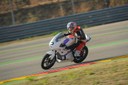 La motocicleta durant la carrera al circuit Motorland Aragó.