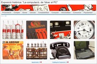 Imatge de la web de la exposició "La computació, de l'àbac al PC". 