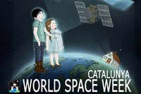 Cartell del 'Catalunya World Space Week'.