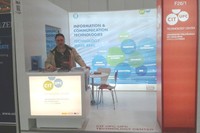 Estand del centre tecnològic CIT UPC, a la fira CeBIT 2015.