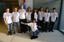 Imatge de grup de tots els estudiants de la UPC participants en el concurs de programació informàtica internacional SWERC 2012