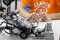 Imatge d'un robot al Campus Científic d'Estiu de l'edició de 2013.