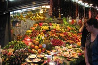 Parada del mercat de la Boqueria de Barcelona.