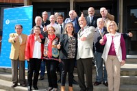 Els 15 alumnes de l'Aula Gran que han format part de la quarta promoció del Diploma  UPC ‘Ciència, Tecnologia i Societat’.