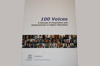 “100 voices. A Decade of Inspiration and Achievement in Higher Education”