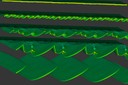 Computer model of a crack. This is the first time ever that this model has been used to describe objects and materials in 3D.