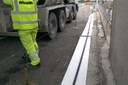 The installation of the prototype barrier.
