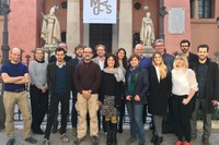 En la imagen, Jordi Segalás, director del Instituto de Sostenibilitat de la UPC, en la primera fila, el tercero por la izquierda, junto con otros representantes de los doce socios del proyecto.