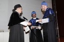 Momento del acto de investidura de Kip S. Thorne como doctor 'honoris causa' por la UPC