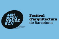 Logotipo de la 5a edición del Festival de Arquitectura 48h Open House de Barcelona.